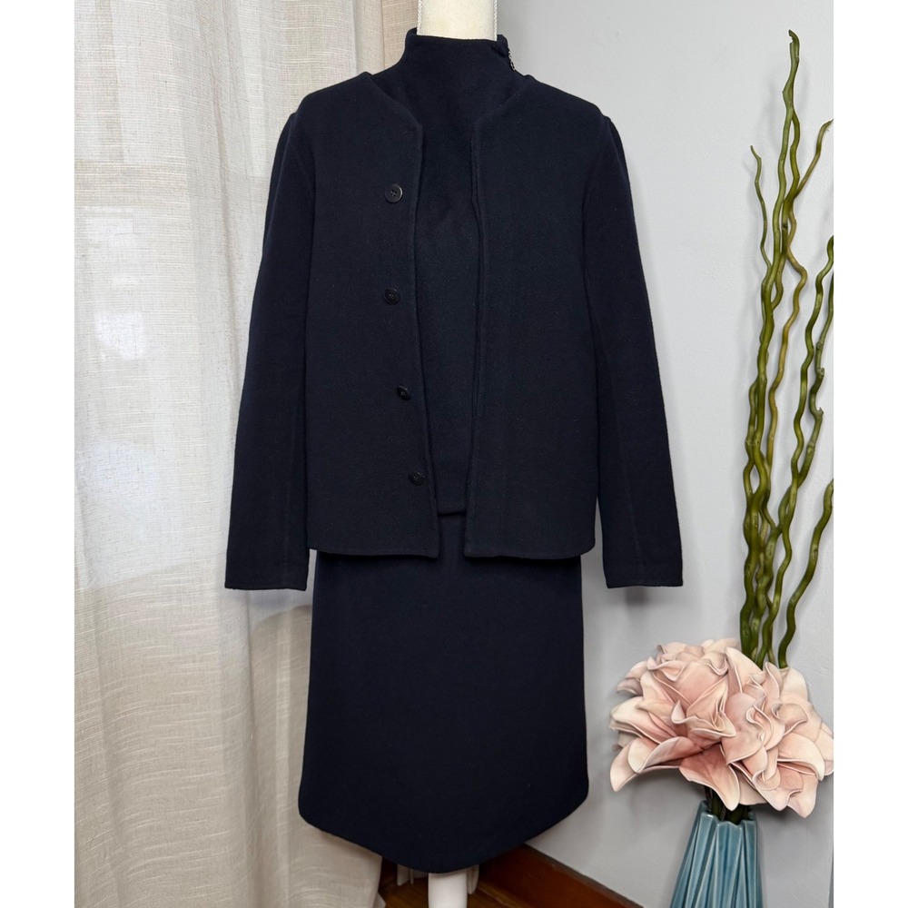 Ralph Lauren Wool Angora Cashmere‎ Skirt Blouse Jacket Set Union Made USA 4/6 - Picture 2 of 16